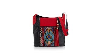 Sharif Moroccan Tapestry Feed Bag with Suede Tassel