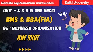 Business organisation One shot Detailed explanation | Unit-4 \u0026 5 in one video | Part 2