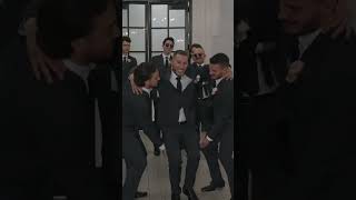 When the groomsmen make an “entrance” #weddingshorts #wedding @LoveStoriesTV #wedding #groomsmen