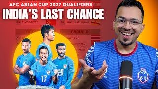 Indian football in Group C of AFC Asian Cup Qaulifiers 2027 | Can India top the group?