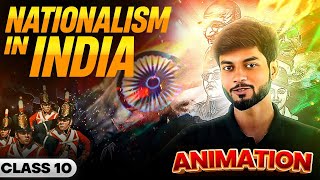 Nationalism In India- 1 SHOT🔥 Animation🇮🇳 Class 10 SST Chapter 2🔥