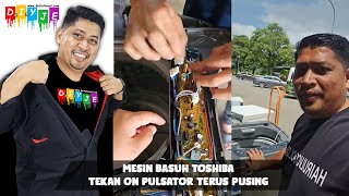 MESIN BASUH TOSHIBA TEKAN ON PULSATOR TERUS PUSING