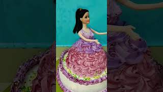 सुंदर असा डबल लेयर डॉल केक😋😋#डॉल केक#cake #cakedesign #doll cake🎂🎂😋😋#trendingshort #trendingmusic