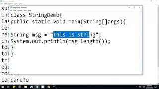 7 String Class in Java