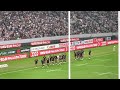 allblacks試合後のお辞儀②バックスタンド【ラグビー日本代表 】日本vs ニュージーランド 10 29 リポビタンＤチャレンジカップ２０２２ オールブラックス　ojigi