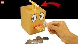 How to Make a Box Eating Coin - Saving Coin Bank DIY