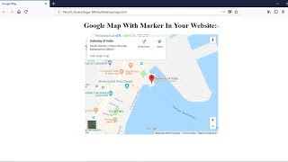 Google Map For Your Website With Marker Very Easy[Hindi]