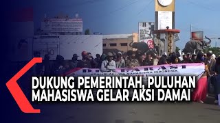 Dukung Pemerintah, Puluhan Mahasiswa Gelar Aksi Damai