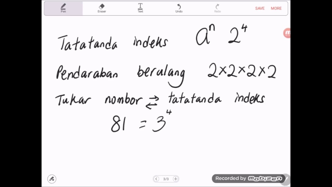 Bab 1 Matematik Tingkatan 3 (Kssm): Konsep Asas Indeks - YouTube