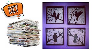 DIY || Newspaper Wall Art || DIY Wall Decoration || DIY Gift Ideas || Best Out Of Waste ||
