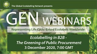 Ecolabelling in B2B-The Greening of Public Procurement