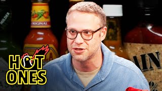 Seth Rogen Scorches His Tongue While Eating Spicy Wings | Hot Ones