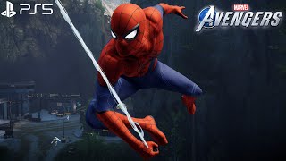 Marvel's Avengers - Spider-Man Iconic Suit Gameplay 4K 60FPS (PlayStation 5)