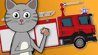 Мультик про пожарную машину и котика