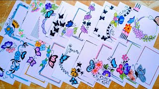 50 Butterfly 🦋 Border Design /Project Work Designs /Project Design /Front Page Design/Border Design