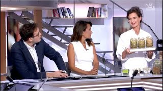 Marie-Sophie L sur LCI présente les graines germées...