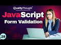 JavaScript Form Validation - #javascript Crash Course - Tutorial for Complete Beginners |Session -26