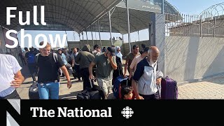 CBC News: The National | Gaza-Egypt border, Trump Jr. testifies, Alberta medical labs