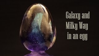 Make Galaxies and Milky Ways in eggs using resin：Resin Art