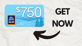 Aldi $750 Gift Card Full Method