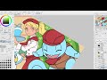 【夏のポケモン】イラストメイキング「涼」【speed painting clip studio paint】