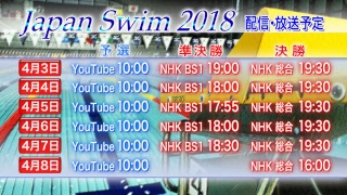 第94回日本選手権水泳競技大会 競泳競技　6日目（予選）