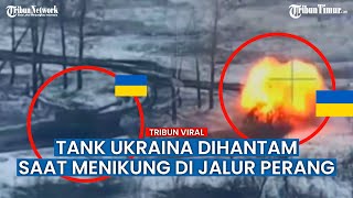Tank Militer Ukraina Dibombardir Rusia sampai Jadi Rongsokan