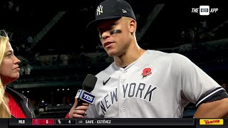 Aaron Judge reflects on his 2-homer outing in Seattle