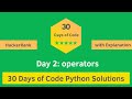 HackerRank Day 2: Operators problem solution in Python with Explanation | 30 Days Of Code