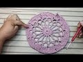 crochet placemat towel in tea rose complete video lesson