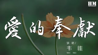 韋唯 - 愛的奉獻『只要人人都獻出一點愛』【動態歌詞Lyrics】