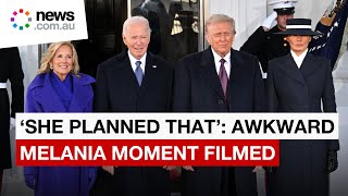 Donald Trump's inauguration hijacked by awkward Melania moment