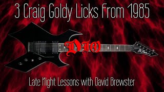 3 Craig Goldy Licks From 1985