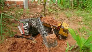 construction rc truck, rc excavator and dump truck 🚚