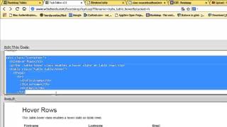 Bootstrap Tables Hover Rows