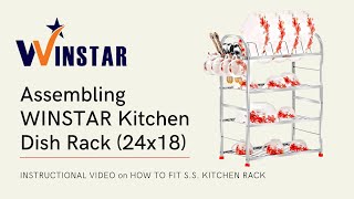 Assembling WINSTAR 24x18 Stainless Steel Wall Mount Kitchen Dish Rack | Instructional Video