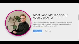 Carrd template for online course - landing page