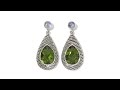 Nicky's Quartz Triplet and Gem Pear Drop Earrings