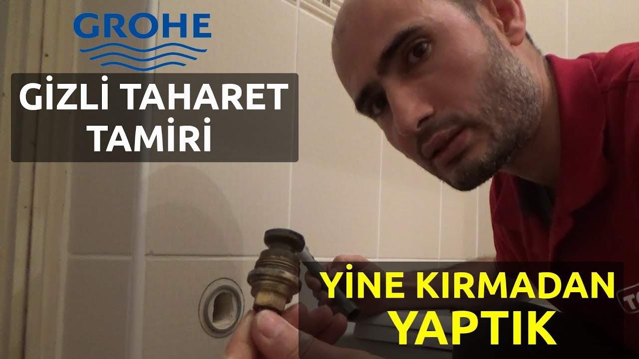 GROHE ARTEMA ECA GİZLİ TAHARET ANKASTRE STOP VALF SU KAÇIRIYOR TAMİRİ ...