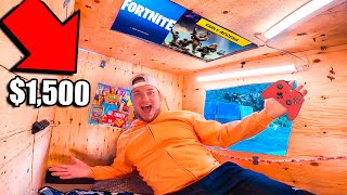 WORLDS SMALLEST BOX FORT TINY HOME! *Budget Challenge*