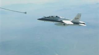 F/A-18 Formation Flight and Aerial Refueling with a KC-10 Tanker