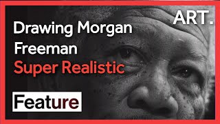 Drawing Morgan Freeman Realistic | Hyperrealistic | Ft. Sadashiv Sawant | Pencil Perceptions #shorts