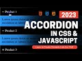 Accordion in HTML, CSS, Javascript | Javascript Project for Beginners