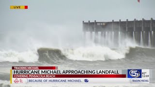 Huge surf hitting Pensacola