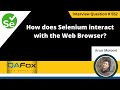How does Selenium interact with the Web browser (Selenium Interview Question #552)