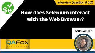 How does Selenium interact with the Web browser (Selenium Interview Question #552)