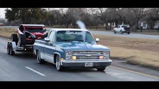 C10 squarebody with procharger and nitrous tows can am x3