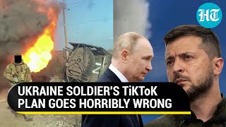 Ukraine soldier pays for idiocy; TikTok next to damaged Russian arms ends with mortar mine explosion