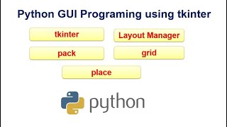 Python GUI with Tkinter Layout managers - Pack, Grid and Place