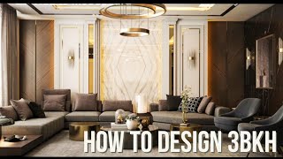 INTERIOR DESIGN OF 3 BHK LUXURY | CREATIVE & LUXURY HOME INTEIROR BY FENTINI DESIGN